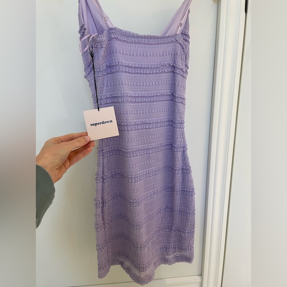 Superdown Carissa lace mini dress in lavender - Picture 6 of 7